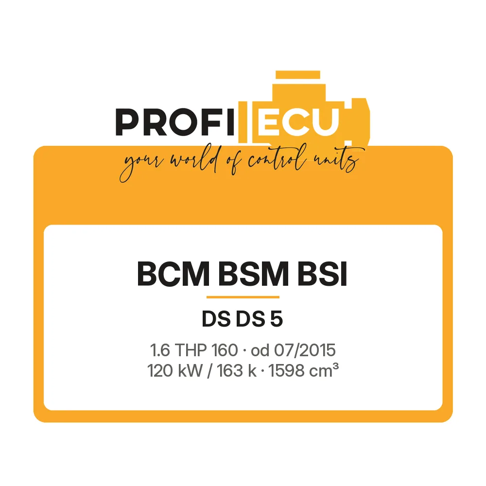 Etiketa ProfiECU: BCM BSM BSI pro DS DS 5 1.6 THP 160 120 kW