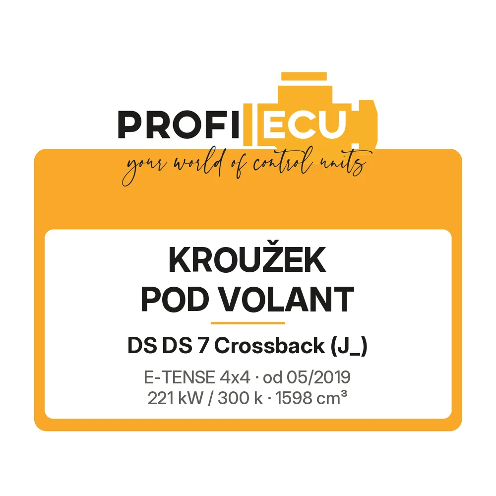 Etiketa ProfiECU: Kroužek pod volant pro DS DS 7 Crossback E-TENSE 4x4 221 kW
