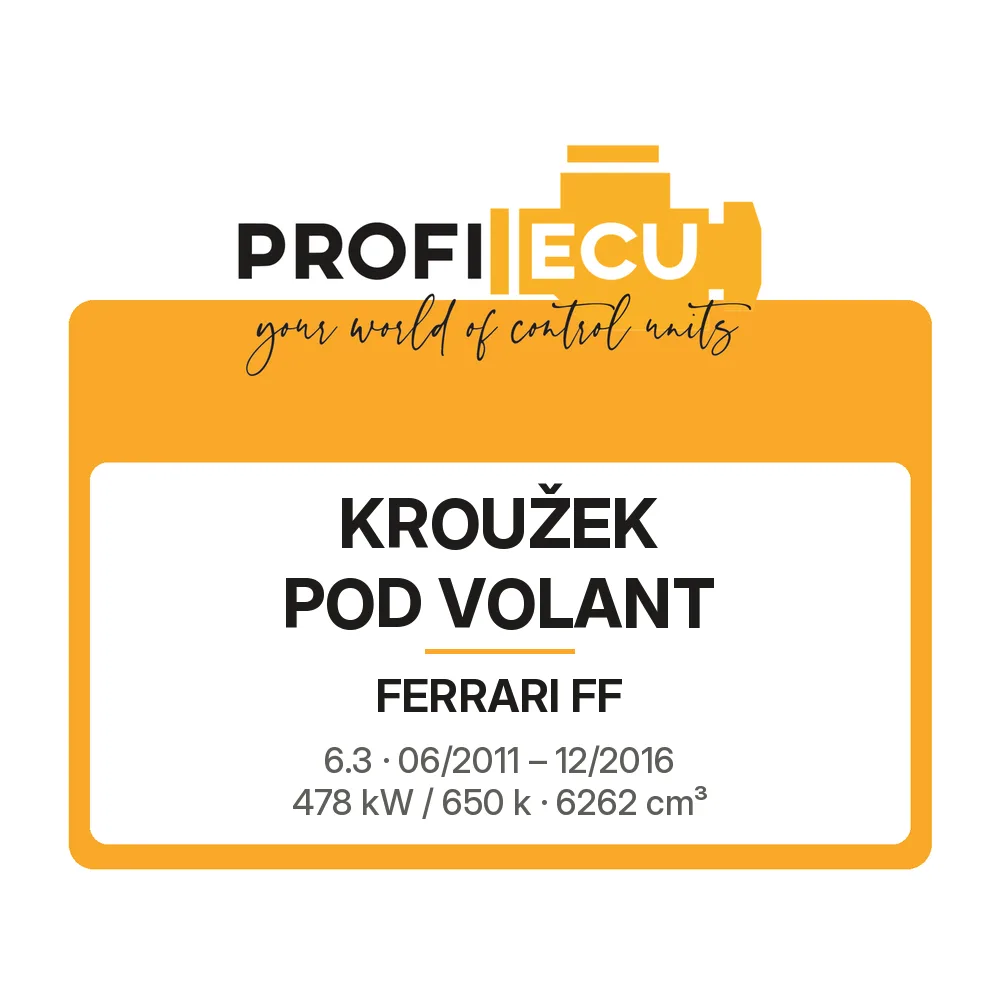 Etiketa ProfiECU: Kroužek pod volant pro Ferrari FF 6.3 478 kW