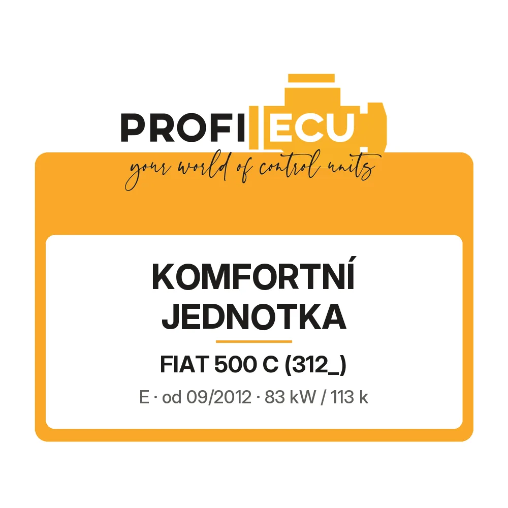 Etiketa ProfiECU: Komfortní jednotka pro Fiat 500 C E