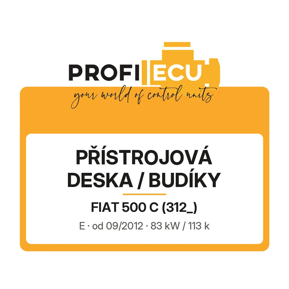 Etiketa ProfiECU: Přístrojová deska / Budíky pro Fiat 500 C E