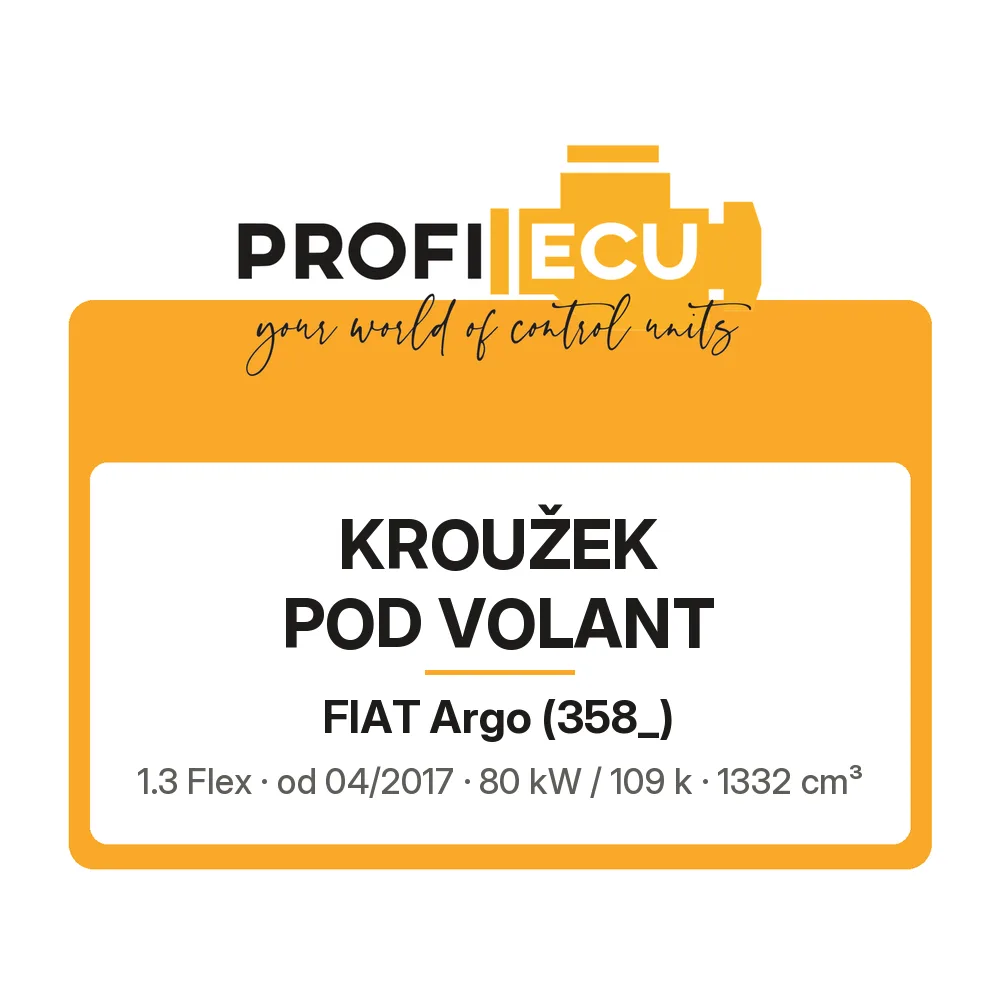 Etiketa ProfiECU: Kroužek pod volant pro Fiat Argo 1.3 Flex 80 kW