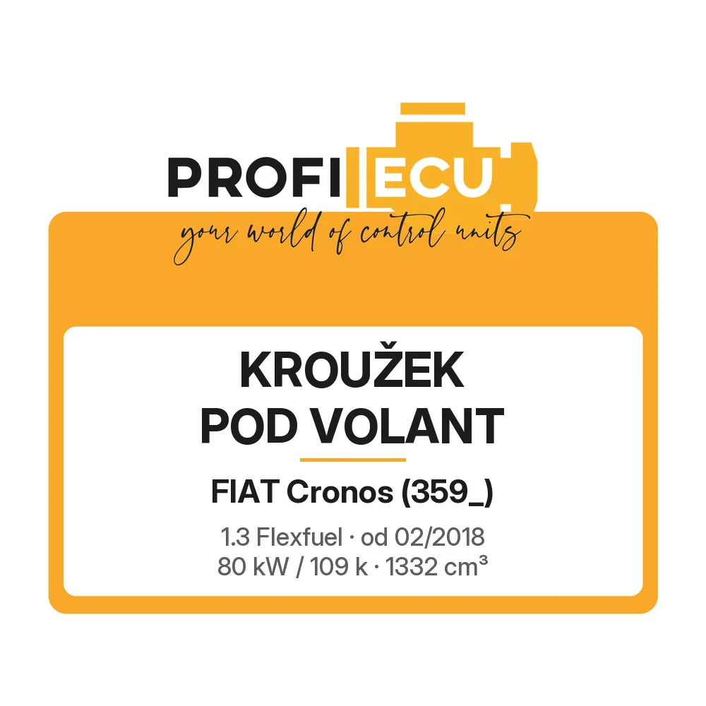Etiketa ProfiECU: Kroužek pod volant pro Fiat Cronos 1.3 Flexfuel 80 kW