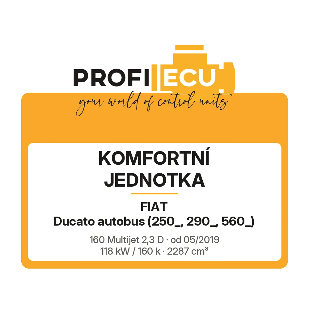 Etiketa ProfiECU: Komfortní jednotka pro Fiat Ducato autobus 160 Multijet 2,3 D 118 kW