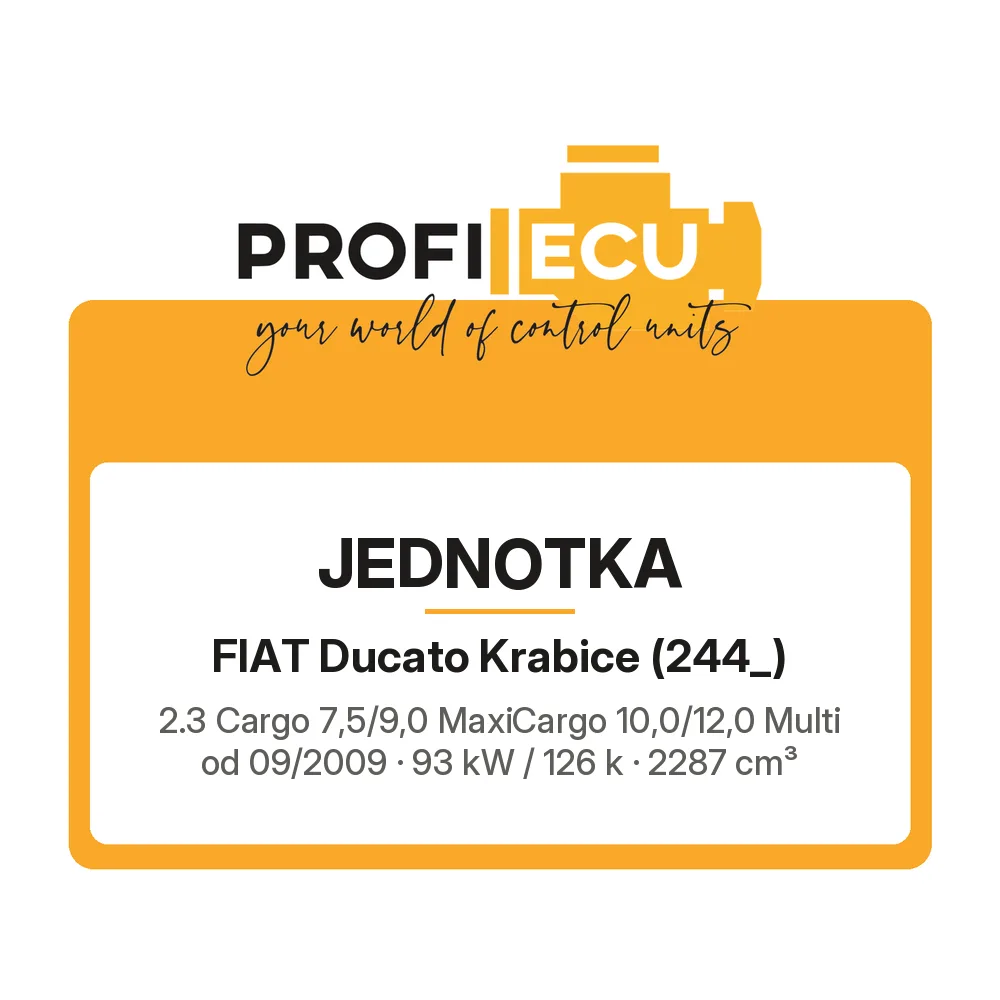 Etiketa ProfiECU: Jednotka pro Fiat Ducato Krabice 2.3 Cargo 7,5/9,0 MaxiCargo 10,0/12,0 Multi 93 kW