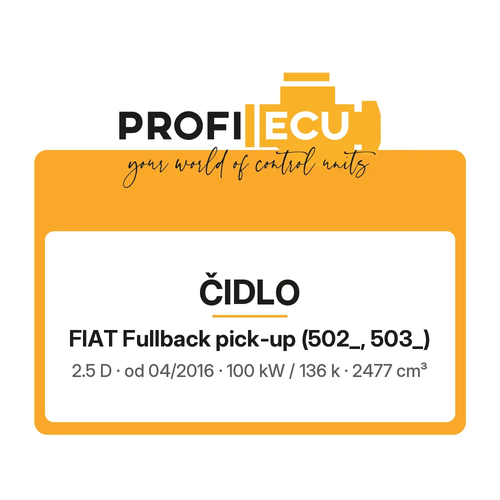 Etiketa ProfiECU: Čidlo pro Fiat Fullback pick-up 2.5 D 100 kW