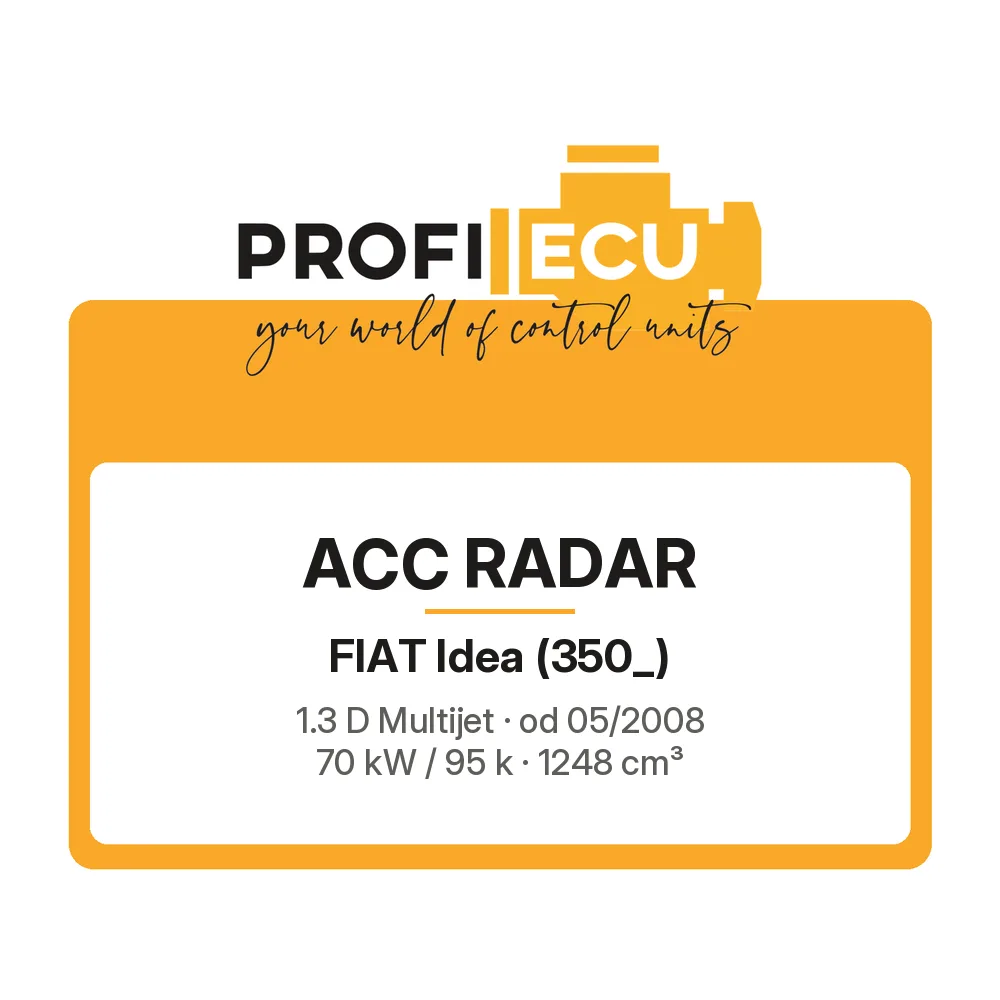 Etiketa ProfiECU: ACC Radar pro Fiat Idea 1.3 D Multijet 70 kW