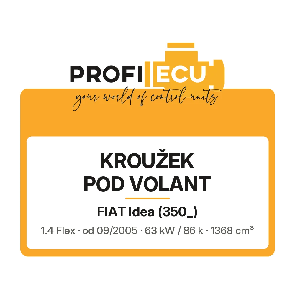 Etiketa ProfiECU: Kroužek pod volant pro Fiat Idea 1.4 Flex 63 kW