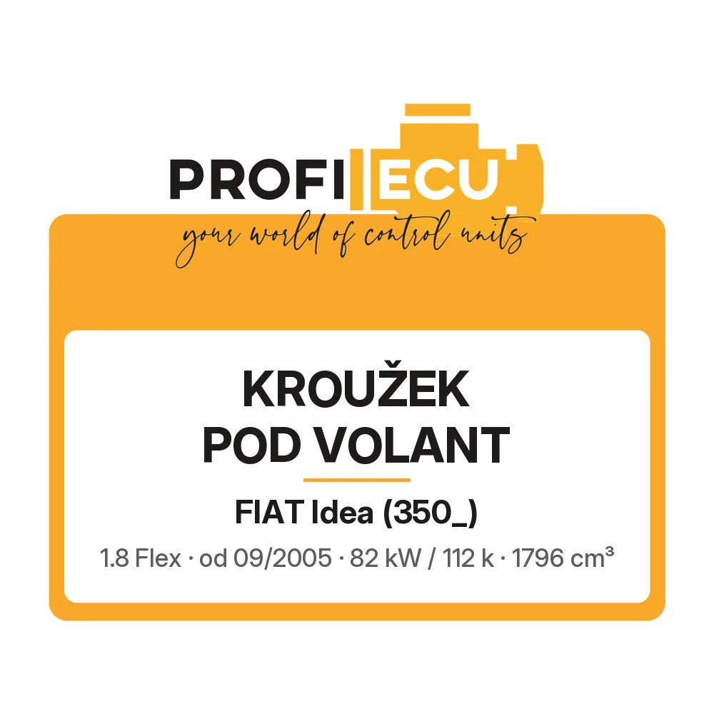 Etiketa ProfiECU: Kroužek pod volant pro Fiat Idea 1.8 Flex 82 kW