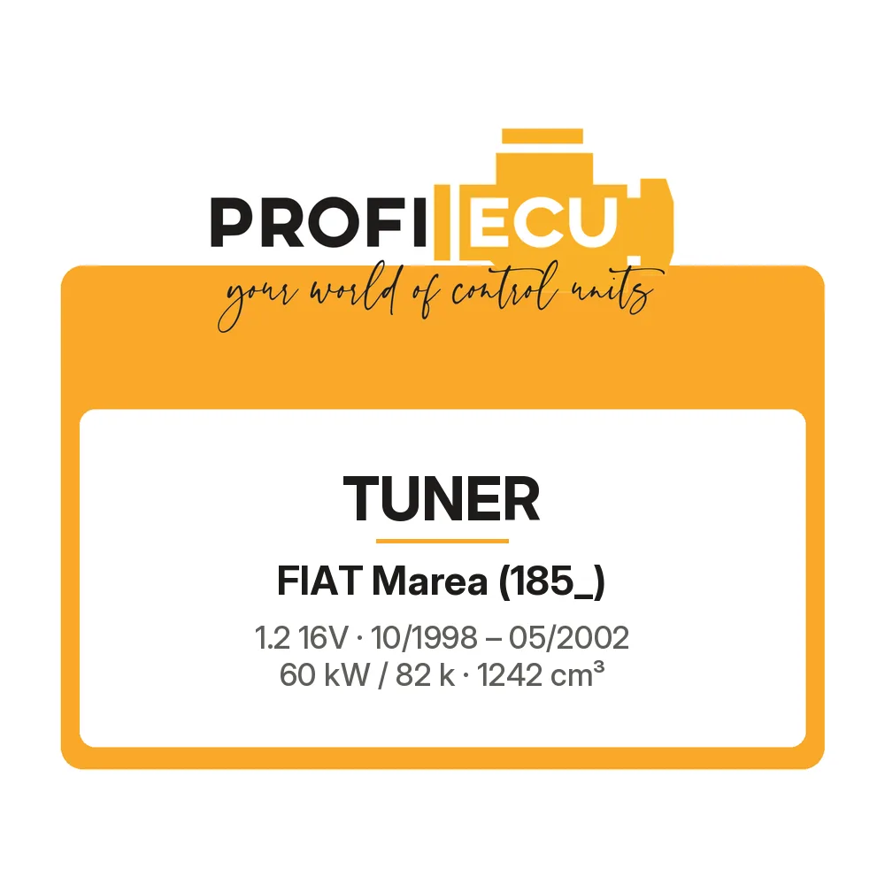 Etiketa ProfiECU: Tuner pro Fiat Marea 1.2 16V 60 kW