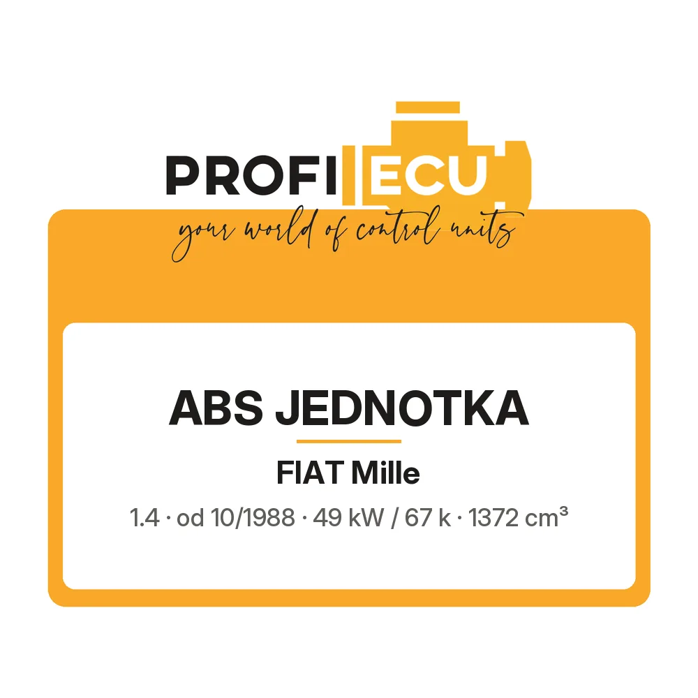 Etiketa ProfiECU: ABS jednotka pro Fiat Mille 1.4 49 kW