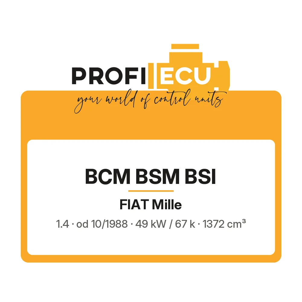 Etiketa ProfiECU: BCM BSM BSI pro Fiat Mille 1.4 49 kW