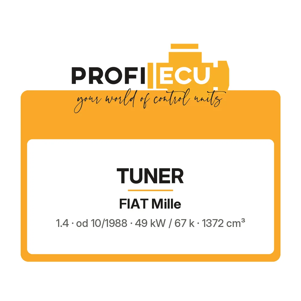 Etiketa ProfiECU: Tuner pro Fiat Mille 1.4 49 kW