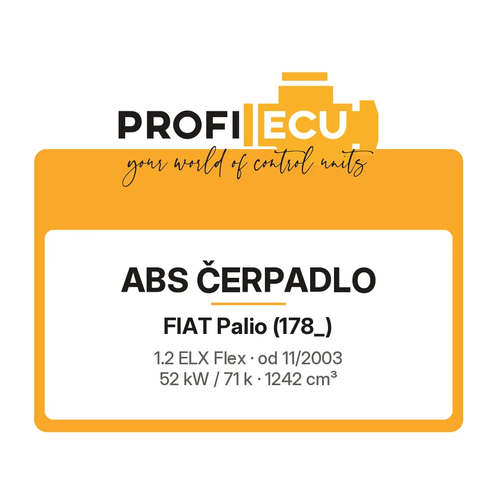 Etiketa ProfiECU: ABS čerpadlo pro Fiat Palio 1.2 ELX Flex 52 kW