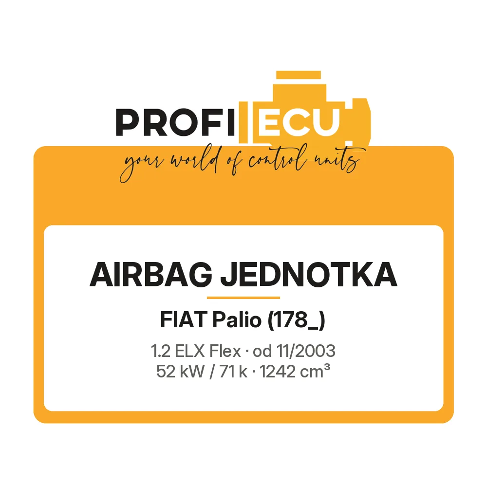 Etiketa ProfiECU: Airbag jednotka pro Fiat Palio 1.2 ELX Flex 52 kW