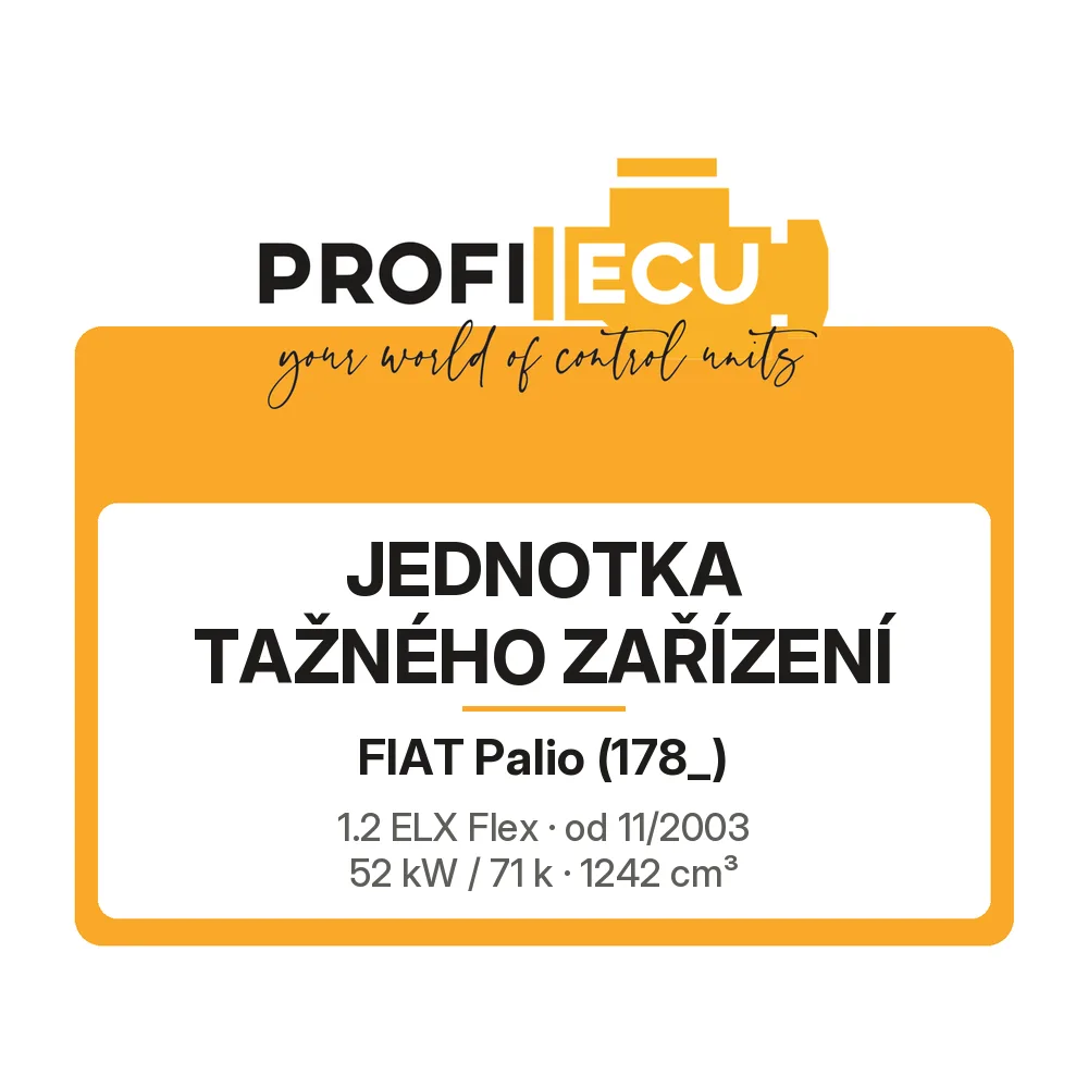 Etiketa ProfiECU: jednotka tažného zařízení pro Fiat Palio 1.2 ELX Flex 52 kW