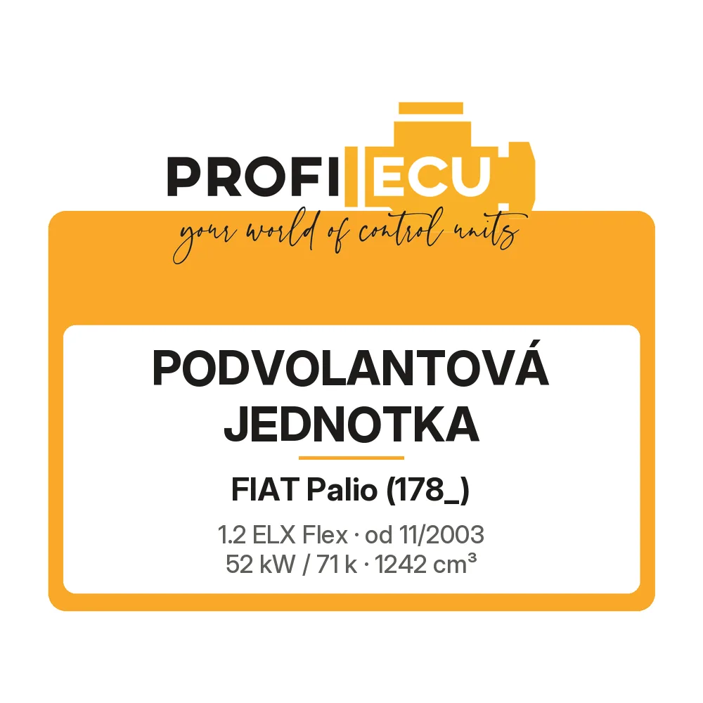 Etiketa ProfiECU: Podvolantová jednotka pro Fiat Palio 1.2 ELX Flex 52 kW