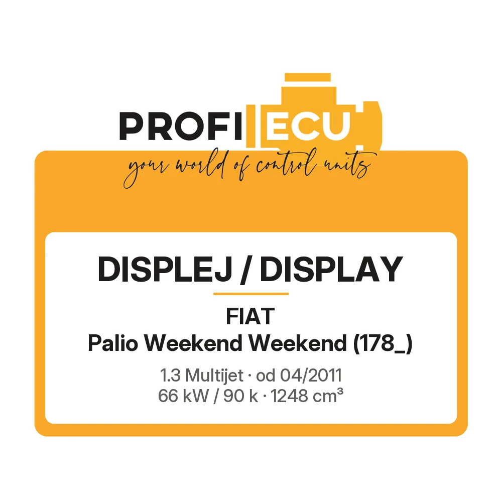 Etiketa ProfiECU: Displej / Display pro Fiat Palio Weekend Weekend 1.3 Multijet 66 kW
