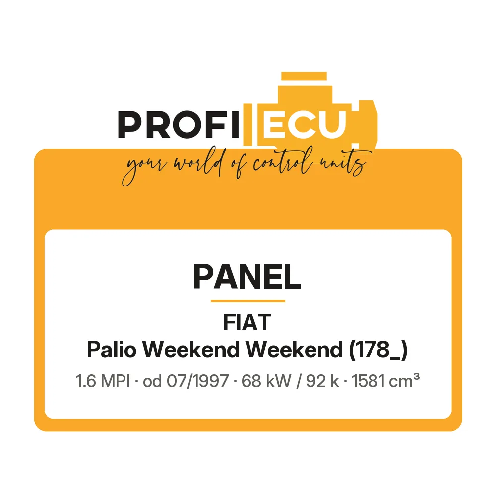 Etiketa ProfiECU: Panel pro Fiat Palio Weekend Weekend 1.6 MPI 68 kW