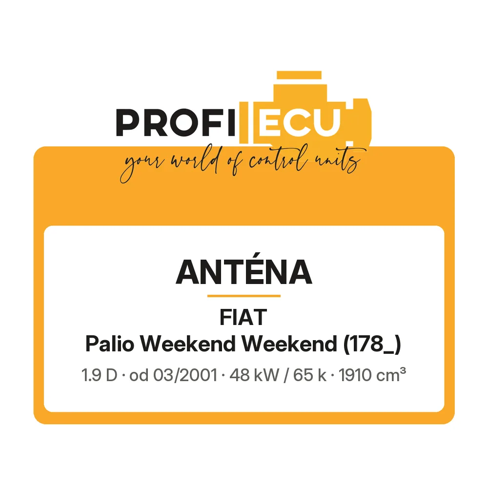 Etiketa ProfiECU: Anténa pro Fiat Palio Weekend Weekend 1.9 D 48 kW