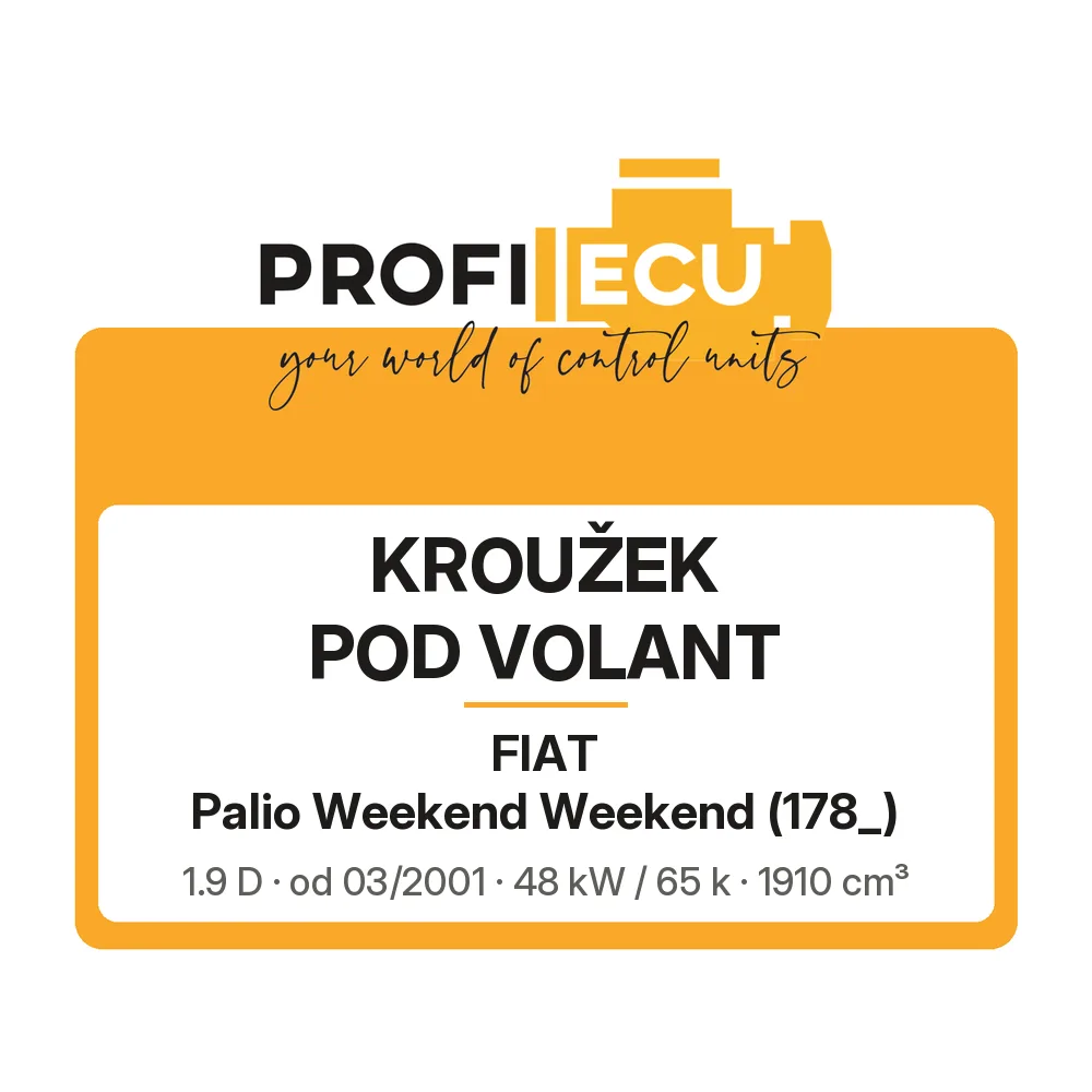 Etiketa ProfiECU: Kroužek pod volant pro Fiat Palio Weekend Weekend 1.9 D 48 kW
