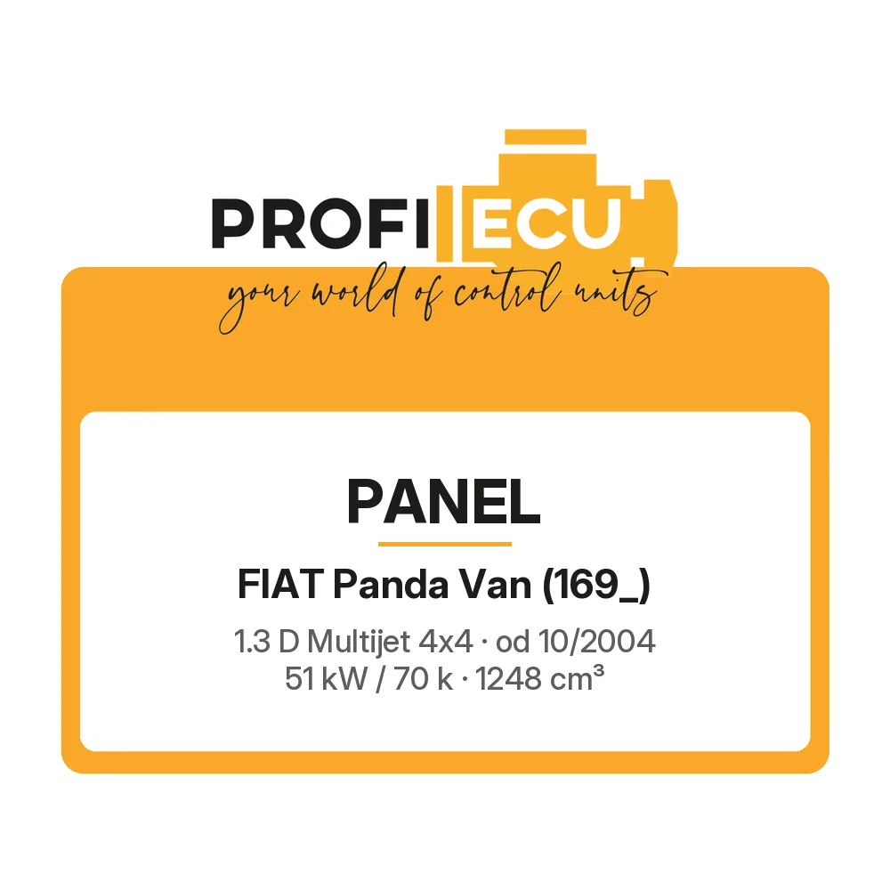 Etiketa ProfiECU: Panel pro Fiat Panda Van 1.3 D Multijet 4x4 51 kW
