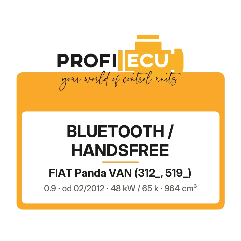Etiketa ProfiECU: Bluetooth / Handsfree pro Fiat Panda VAN 0.9 48 kW