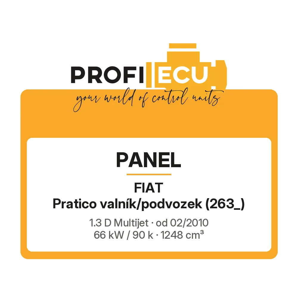 Etiketa ProfiECU: Panel pro Fiat Pratico valník/podvozek 1.3 D Multijet 66 kW