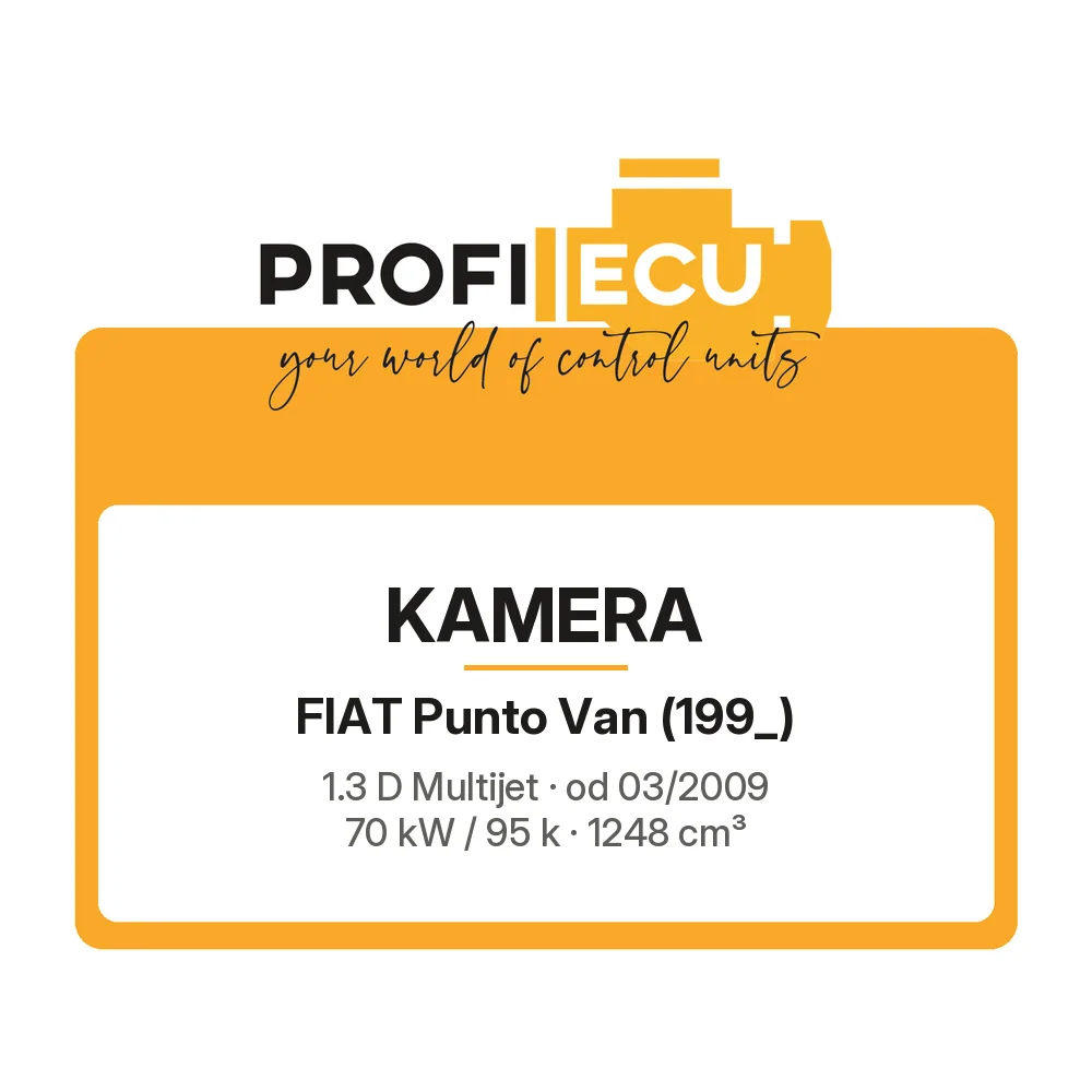 Etiketa ProfiECU: Kamera pro Fiat Punto Van 1.3 D Multijet 70 kW