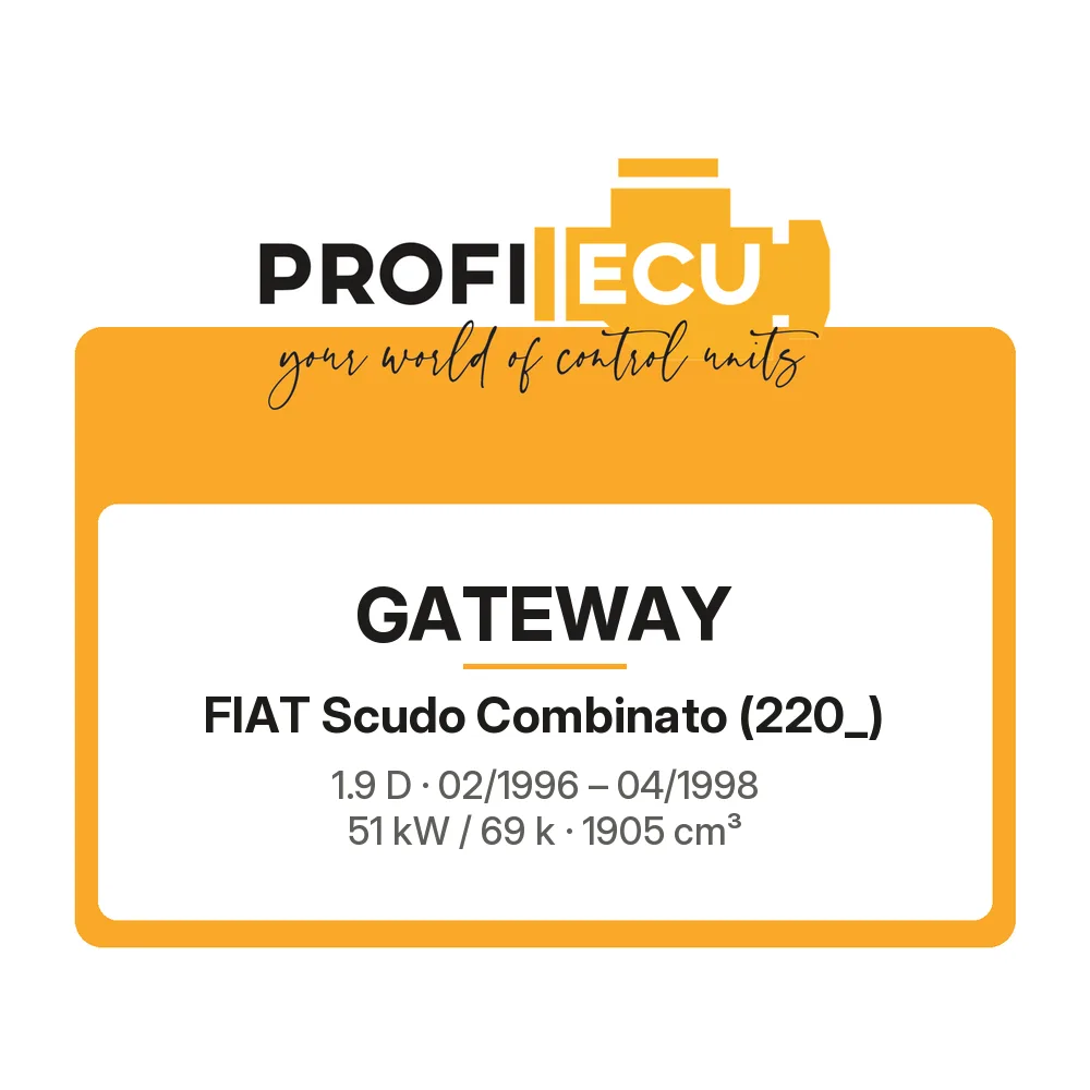 Etiketa ProfiECU: GATEWAY pro Fiat Scudo Combinato 1.9 D 51 kW
