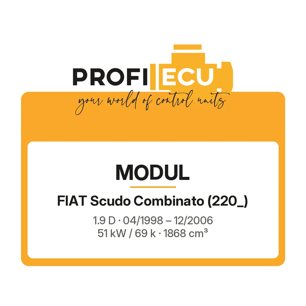 Etiketa ProfiECU: Modul pro Fiat Scudo Combinato 1.9 D 51 kW
