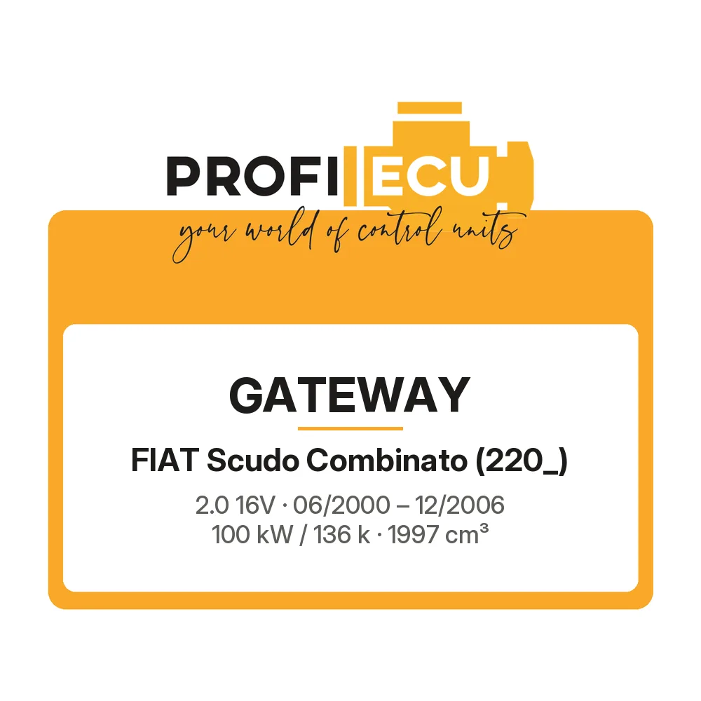 Etiketa ProfiECU: GATEWAY pro Fiat Scudo Combinato 2.0 16V 100 kW
