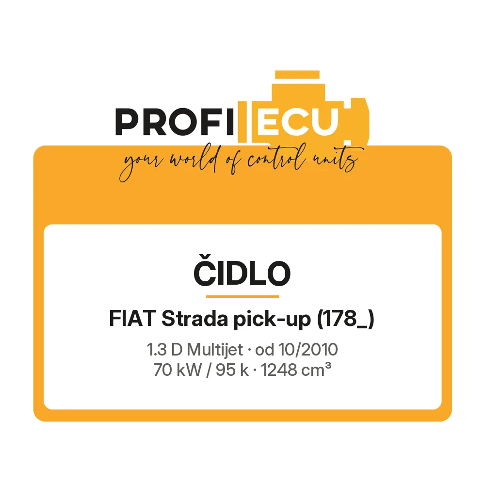 Etiketa ProfiECU: Čidlo pro Fiat Strada pick-up 1.3 D Multijet 70 kW