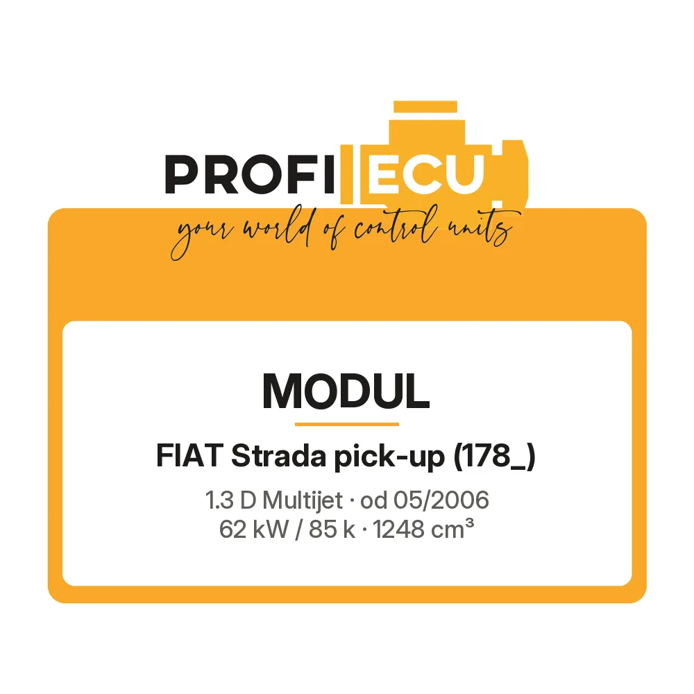 Etiketa ProfiECU: Modul pro Fiat Strada pick-up 1.3 D Multijet 62 kW