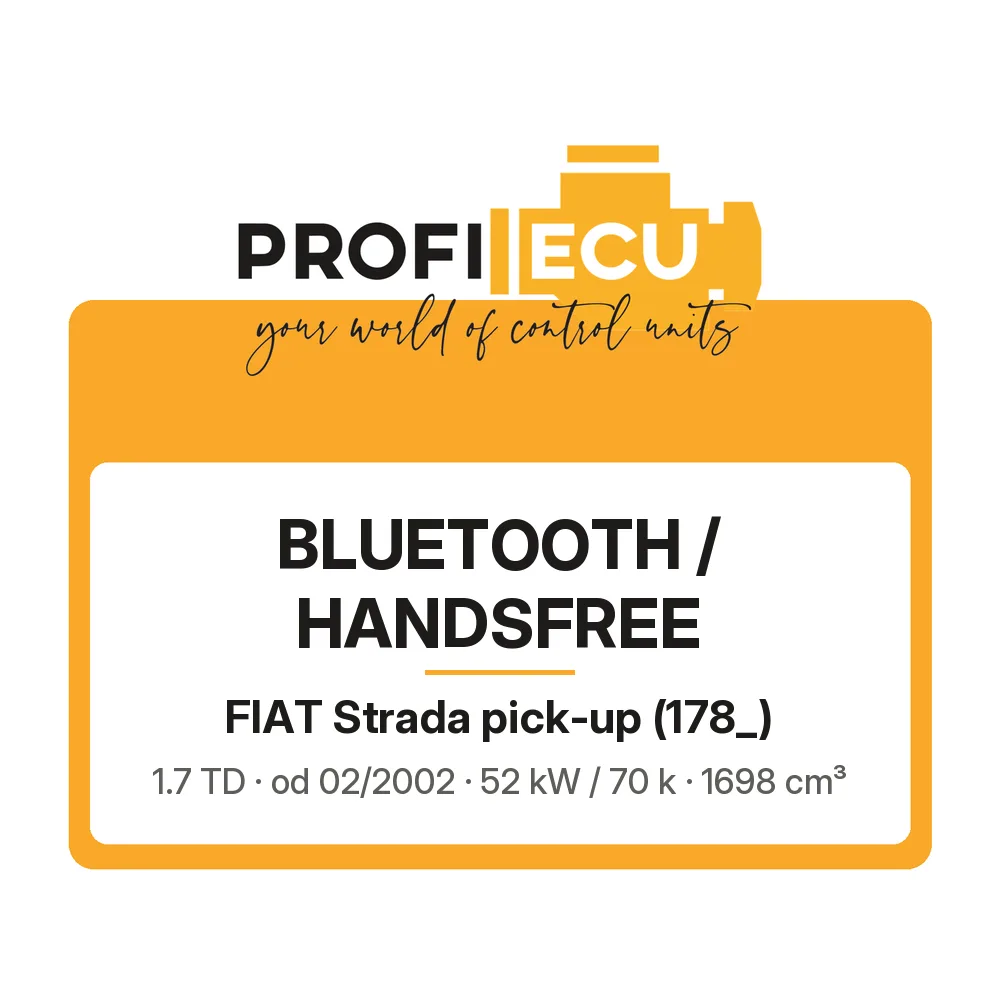Etiketa ProfiECU: Bluetooth / Handsfree pro Fiat Strada pick-up 1.7 TD 52 kW