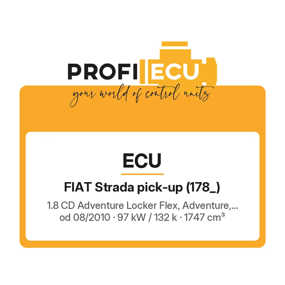 Etiketa ProfiECU: ECU pro Fiat Strada pick-up 1.8 CD Adventure Locker Flex, Adventure,... 97 kW