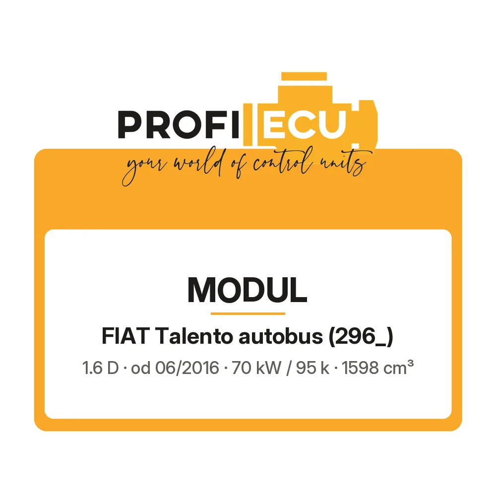 Etiketa ProfiECU: Modul pro Fiat Talento autobus 1.6 D 70 kW