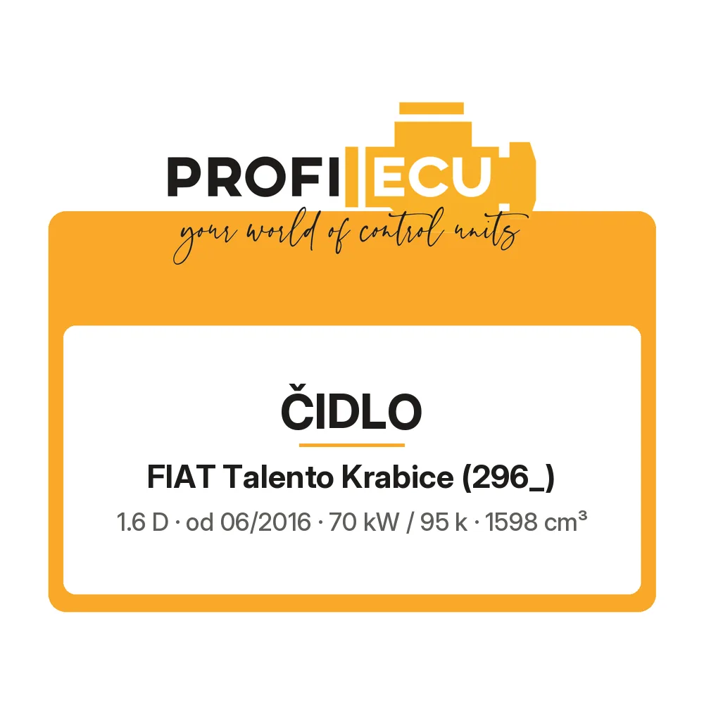 Etiketa ProfiECU: Čidlo pro Fiat Talento Krabice 1.6 D 70 kW