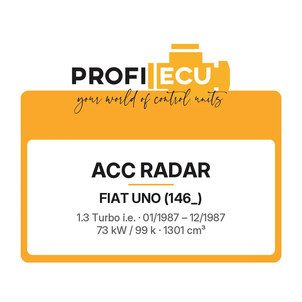 Etiketa ProfiECU: ACC Radar pro Fiat UNO 1.3 Turbo i.e. 73 kW