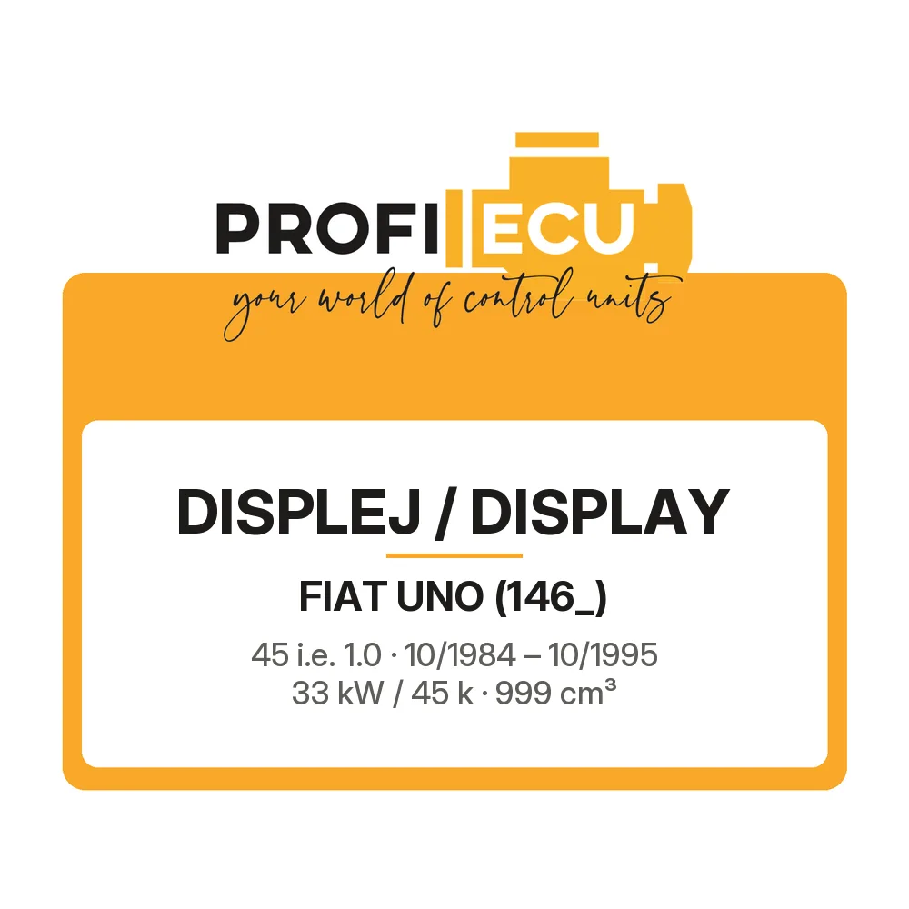 Etiketa ProfiECU: Displej / Display pro Fiat UNO 45 i.e. 1.0 33 kW