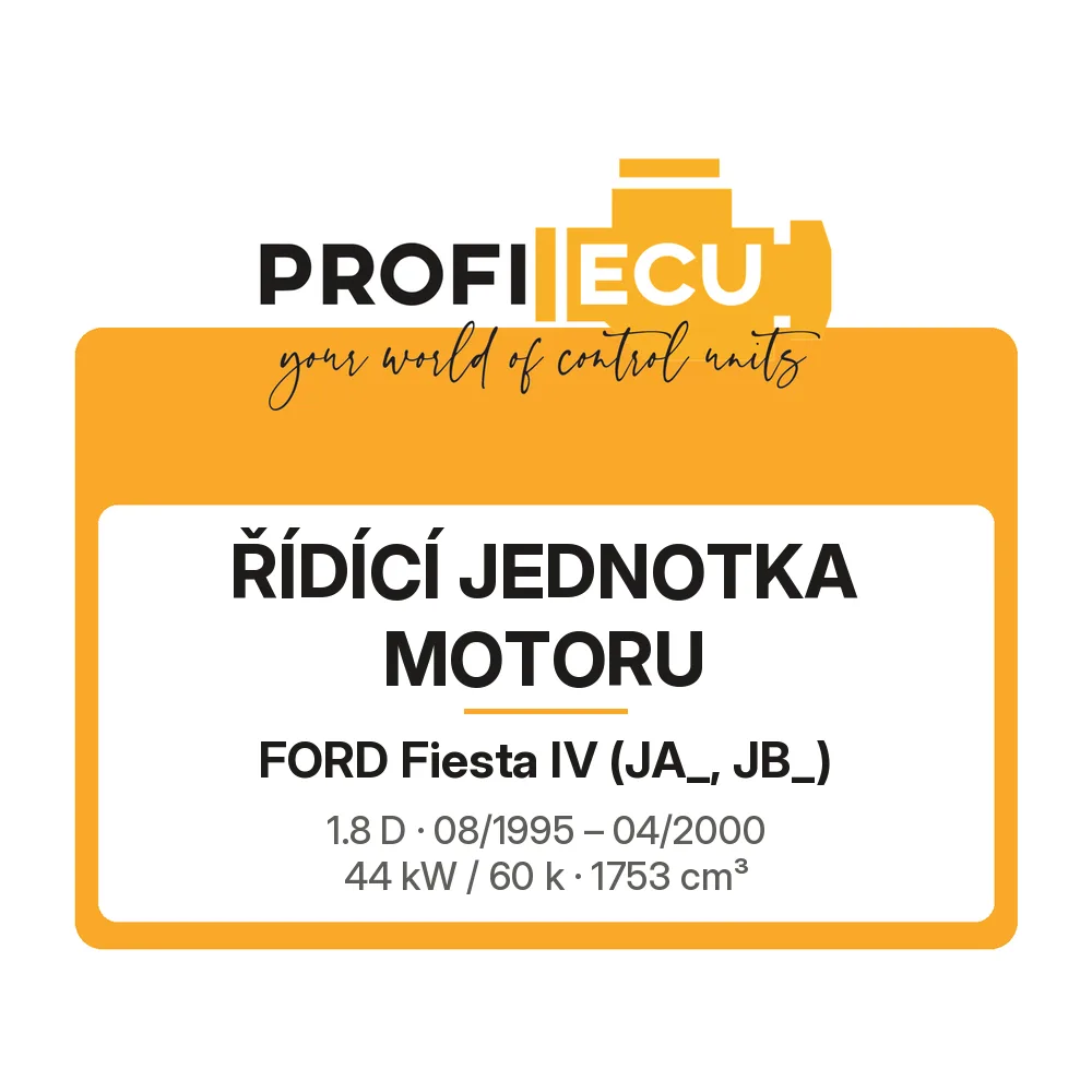 Etiketa ProfiECU: Řídící jednotka motoru pro Ford Fiesta IV 1.8 D 44 kW