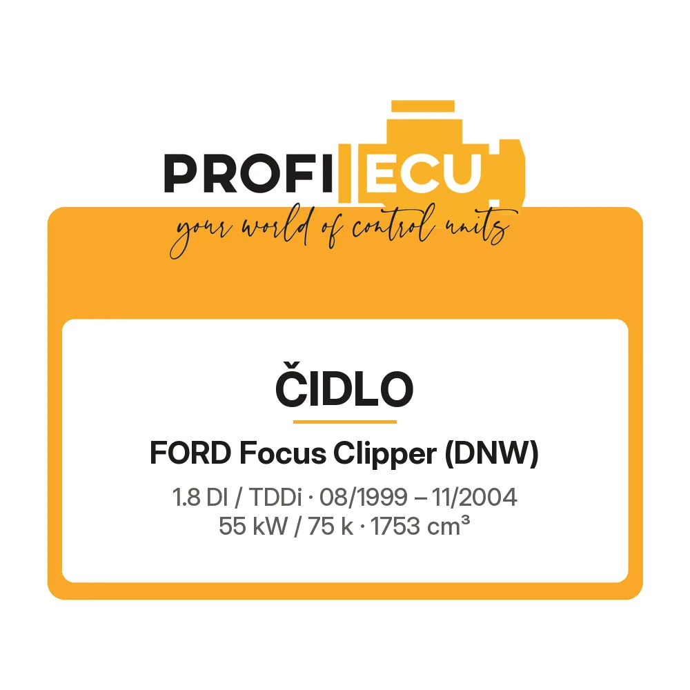 Etiketa ProfiECU: Čidlo pro Ford Focus Clipper 1.8 DI / TDDi 55 kW