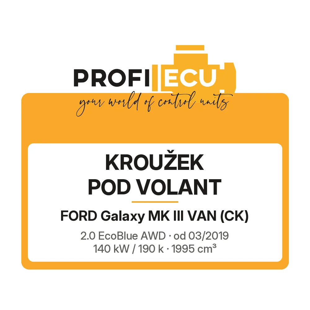 Etiketa ProfiECU: Kroužek pod volant pro Ford Galaxy MK III VAN 2.0 EcoBlue AWD 140 kW
