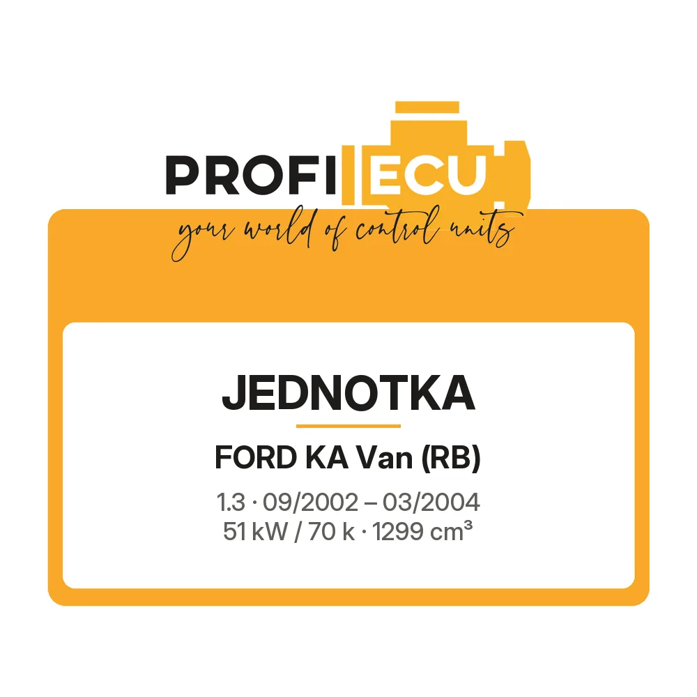 Etiketa ProfiECU: Jednotka pro Ford KA Van 1.3 51 kW