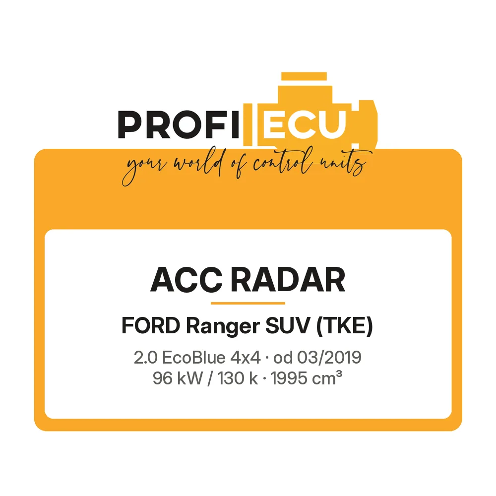 Etiketa ProfiECU: ACC Radar pro Ford Ranger SUV 2.0 EcoBlue 4x4 96 kW