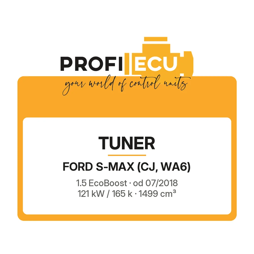 Etiketa ProfiECU: Tuner pro Ford S-MAX 1.5 EcoBoost 121 kW
