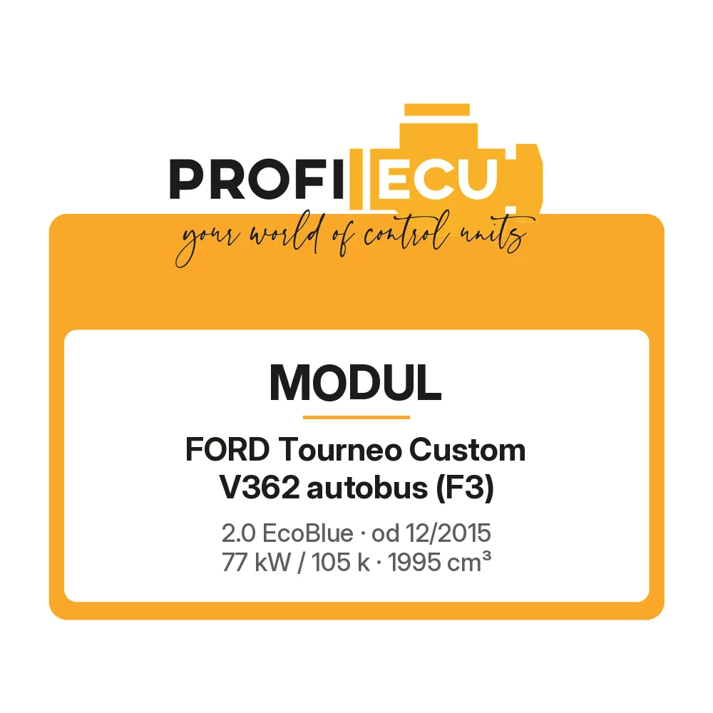 Etiketa ProfiECU: Modul pro Ford Tourneo Custom V362 autobus 2.0 EcoBlue 77 kW