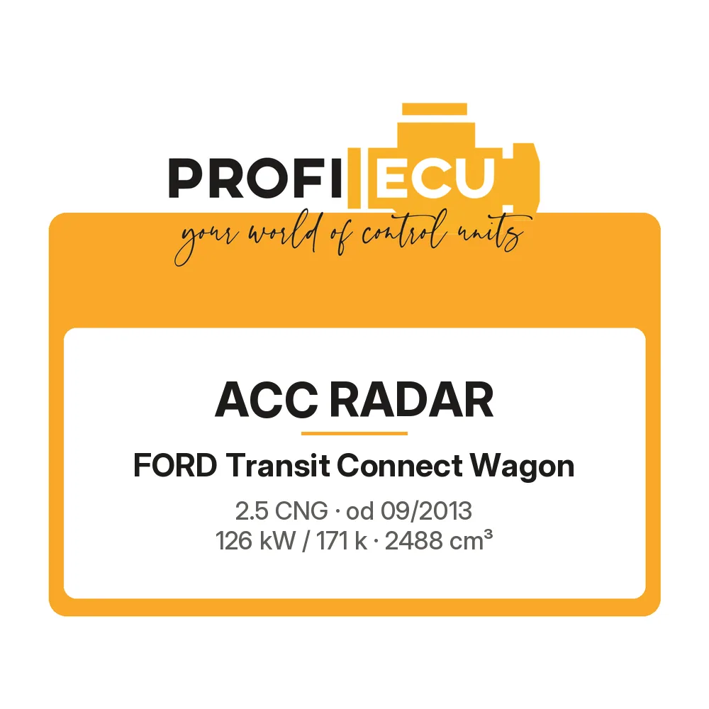 Etiketa ProfiECU: ACC Radar pro Ford Transit Connect Wagon 2.5 CNG 126 kW