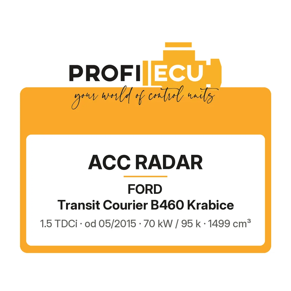 Etiketa ProfiECU: ACC Radar pro Ford Transit Courier B460 Krabice 1.5 TDCi 70 kW