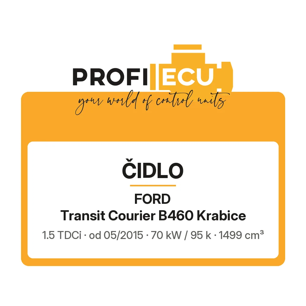 Etiketa ProfiECU: Čidlo pro Ford Transit Courier B460 Krabice 1.5 TDCi 70 kW